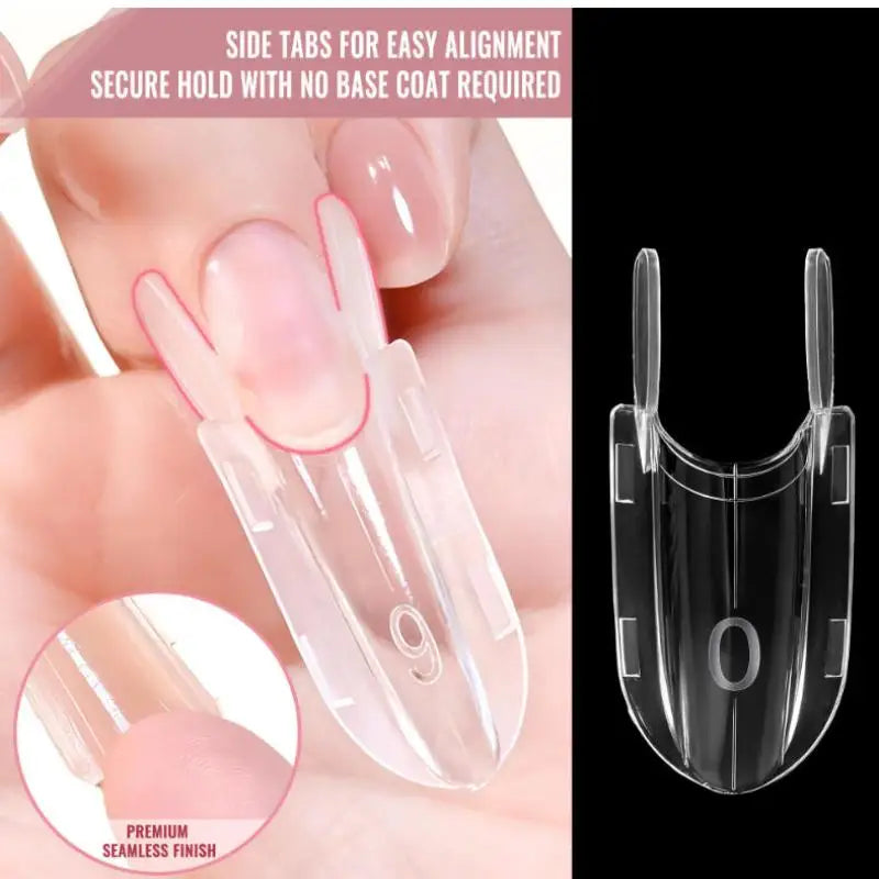 30-Pack Clear Rocket Dual Nail Forms | Reusable Full Cover Molds Dual Nail Forms QXL
