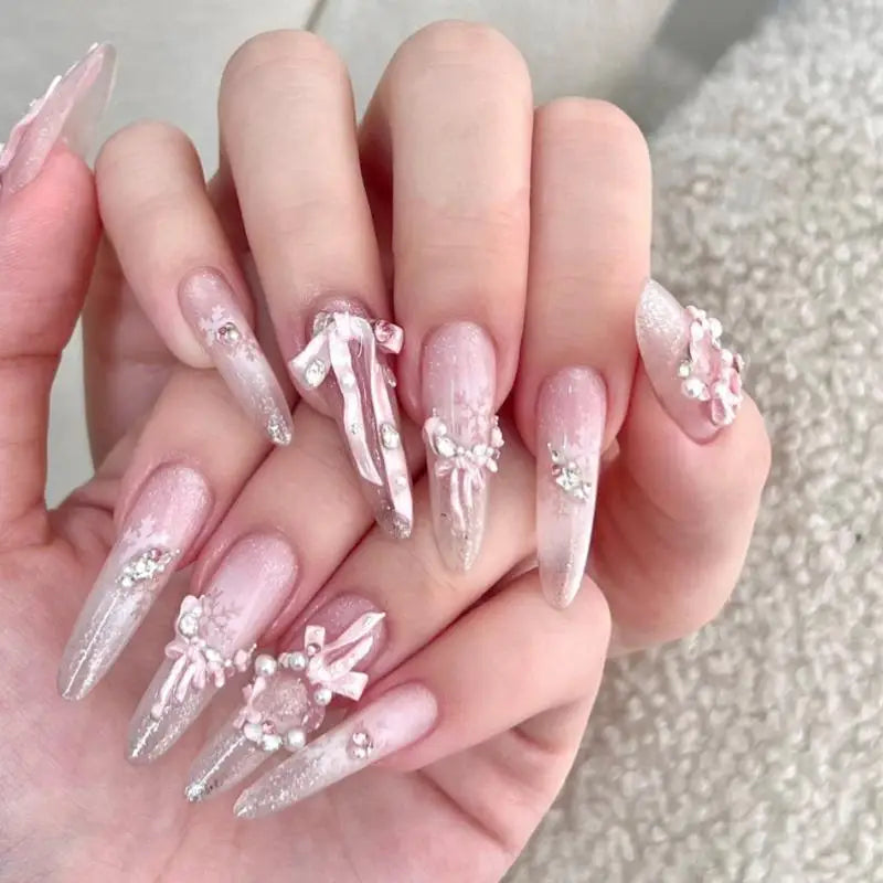 3D Bow Silicone Nail Art Mold | Bowknot DIY Manicure Template Silicone Nail Mold QXL
