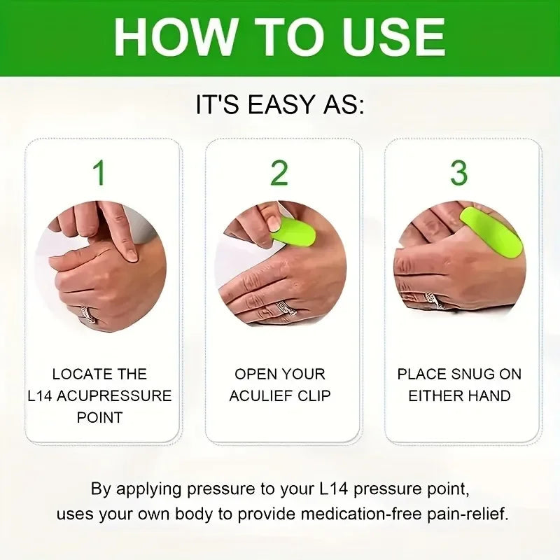 Acupoint Thumb Massage Clip | Meridian Pressure Point Tool Acupressure Massage Clip QXL