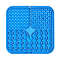 Silicone Dog & Cat Lick Mat Slow Feeder with Suction Cups Pet Slow Feeder Mat QXL Blue