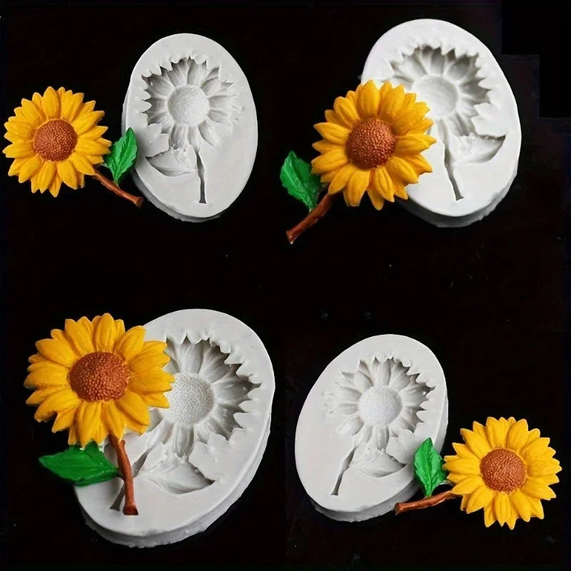 Sunflower Silicone Fondant Mold | Chocolate Candy Cake DIY Silicone Fondant Mold QXL