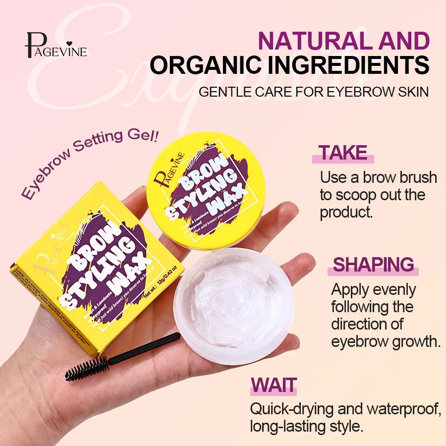 Waterproof Brow Styling Wax Soap | Laminated Wild Brows 12g Eyebrow Styling Wax QXL