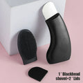 2-in-1 Silicone Blackhead Remover & Face Scraper Tool Blackhead Removal Tool QXL Black with 2 covers