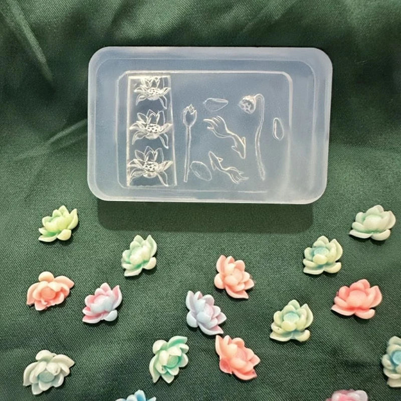 3D Lotus Flower Silicone Nail Art Mold | DIY Embossed Template Nail Art Mold QXL Default Title