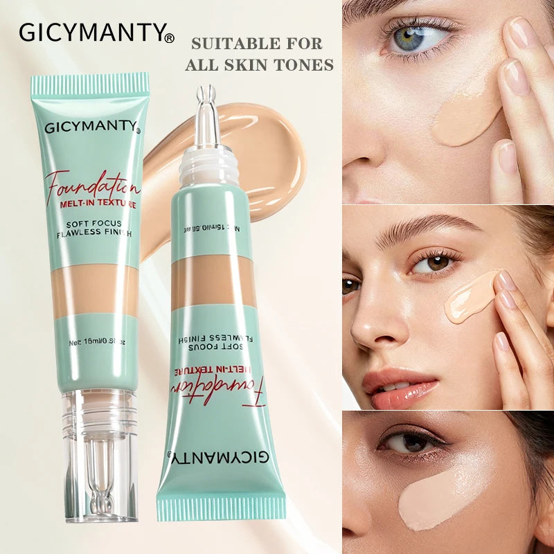 GICYMANTY Soft Focus Liquid Foundation | 12 Shades, Matte Liquid Foundation QXL