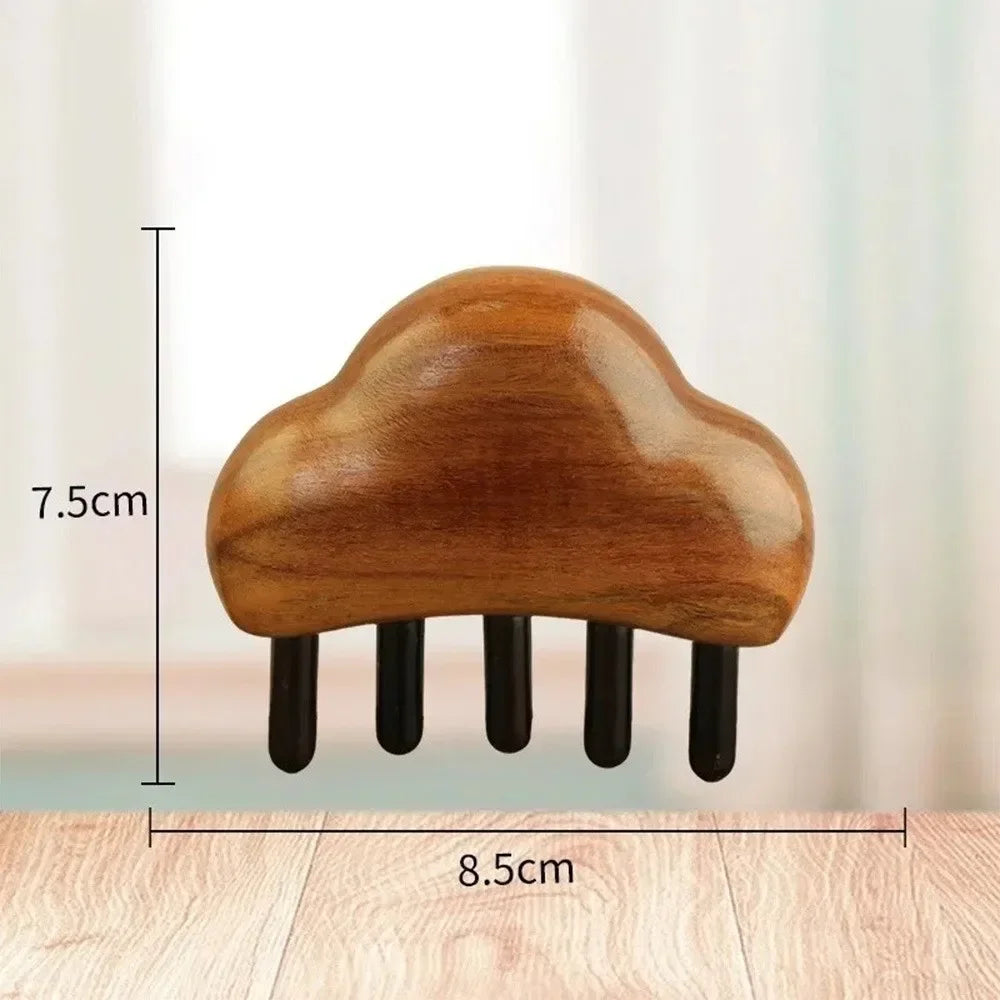 Cloud Lotus Wooden Scalp Massage Comb | Anti-Static Scalp Massage Comb QXL