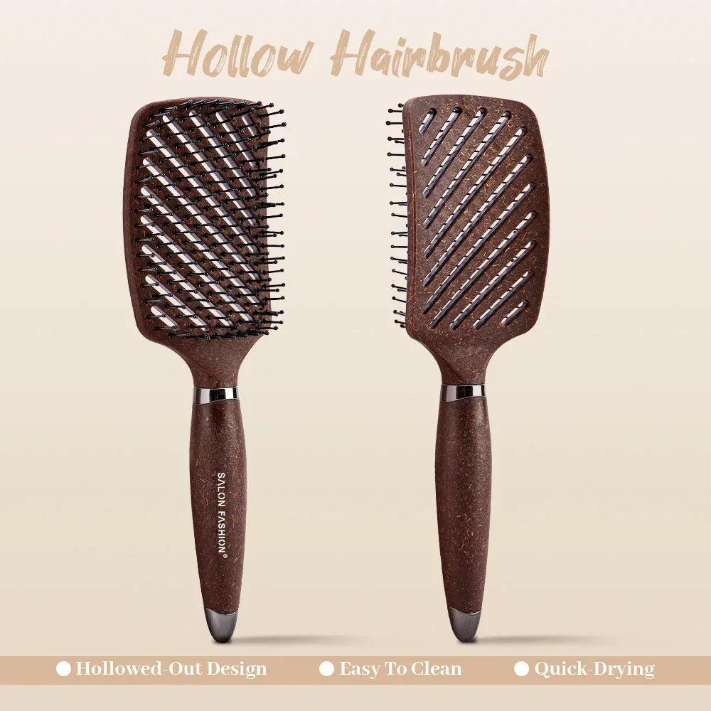 Hollow Out Anti-Static Hair Brush | All Hair Types Hair Brush QXL