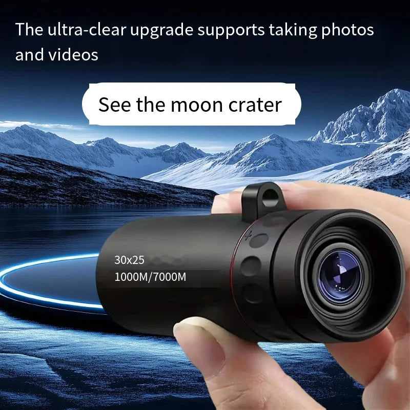 Mini 30x25 HD Monocular Telescope with Phone Holder | Outdoor Monocular Telescope QXL