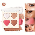 Baked Powder Palette – Contour, Highlighter & Blush Heart Design Baked Powder Palette QXL 01