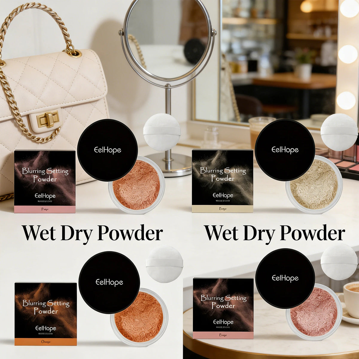 Eelhope 2-in-1 Wet Dry Setting Powder | Matte Oil Control SPF Setting Powder QXL