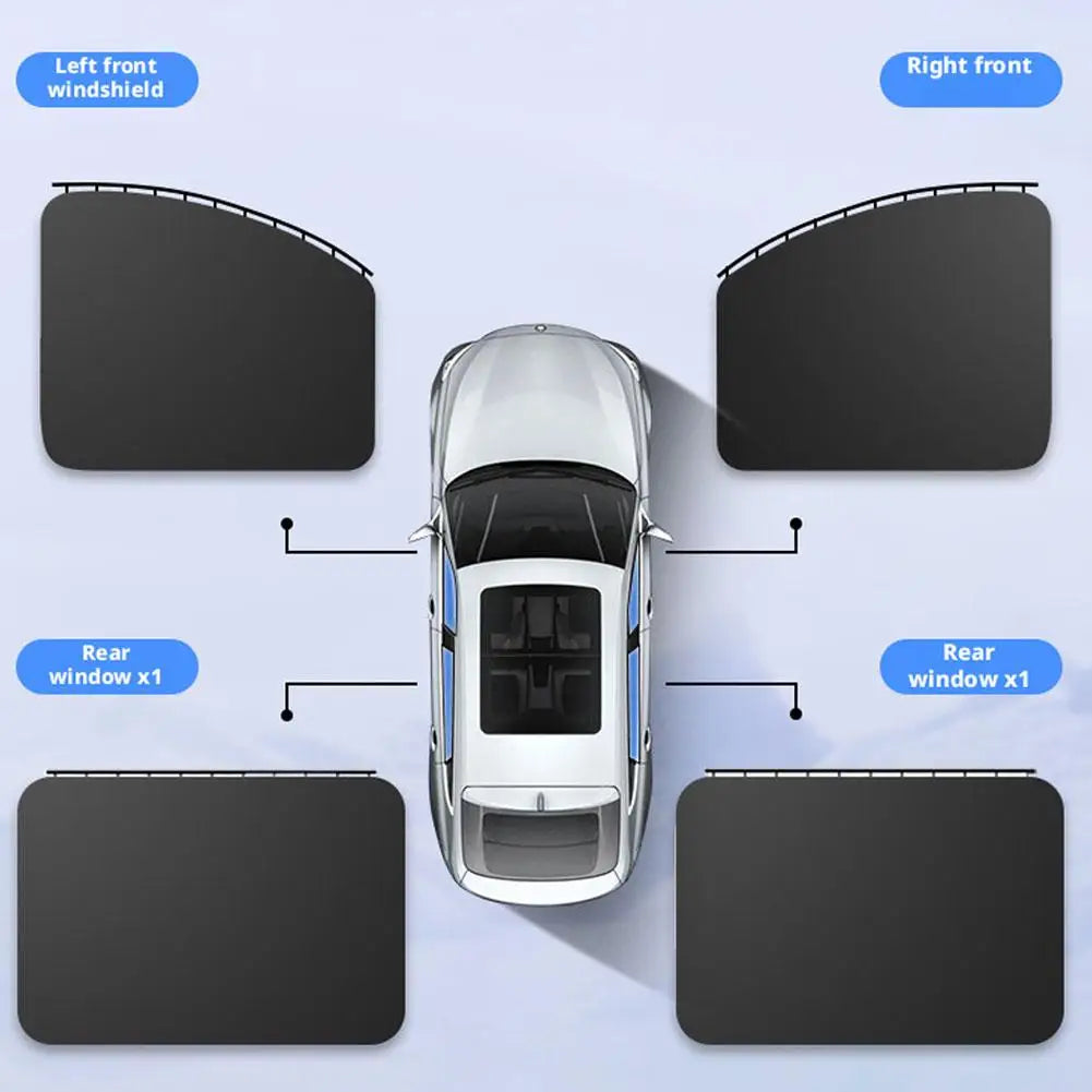 Magnetic Car Window Sun Shade Curtain | UPF50+ Blackout Privacy Car Sun Shade Curtain QXL