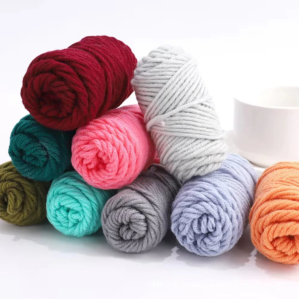 10-Color Kids DIY Knitting Wool Kit | Acrylic Yarn Craft Set Kids Craft Yarn Kit QXL