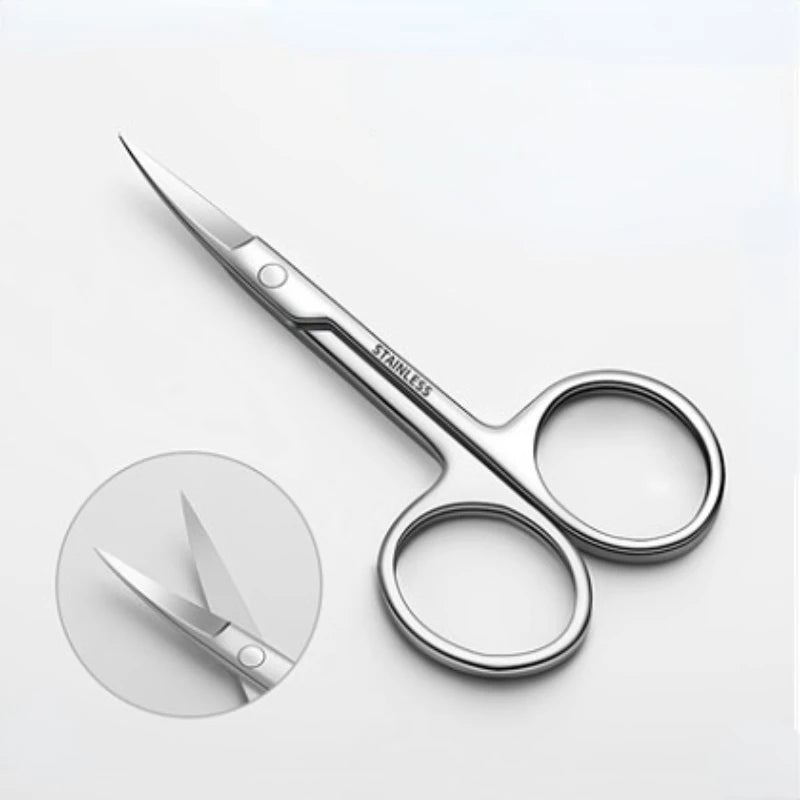 Stainless Steel Eyebrow Nose Nail Scissors & Face Razor Cuticle Trimmer Grooming Scissors QXL
