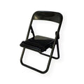 1:12 Dollhouse Miniature Folding Armchair – Scene Decor Dollhouse Miniature QXL Black