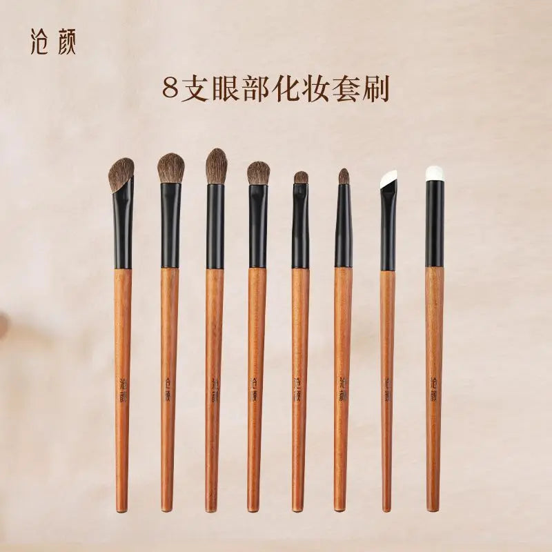 8-Piece Eye Makeup Brush Set – Eyeshadow, Blend & Highlight Eye Makeup Brush Set QXL 8 brushes