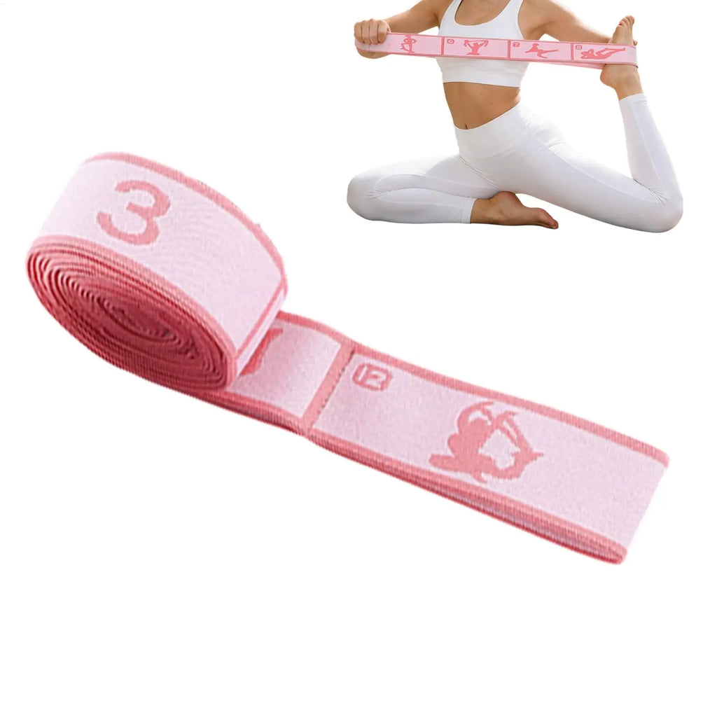 Numbered Yoga Stretch Strap & Resistance Band | 90cm Yoga Resistance Strap QXL