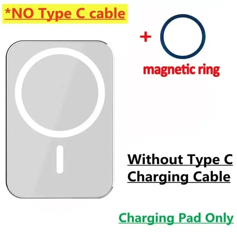 Magnetic Car Phone Holder 15W Wireless Charger Air Vent Mount Wireless Car Charger Mount QXL white no cable