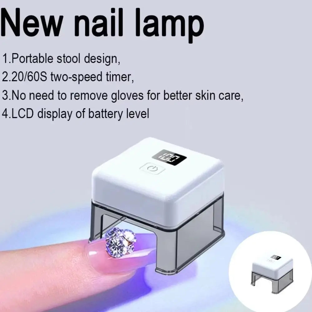 Mini Portable UV LED Nail Lamp | Rechargeable Gel Nail Dryer UV LED Nail Lamp QXL