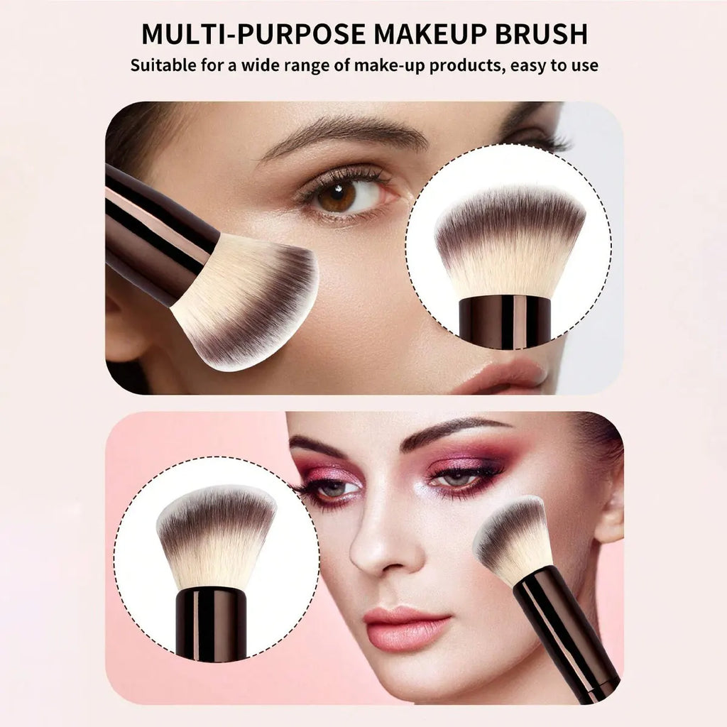 Double-Ended Highlight & Contour Brush | Soft Fiber Tips Makeup Brush QXL