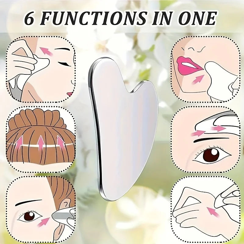 3-Piece Facial Massage Set – Silicone Brush, Cupping & Ice Roller Facial Massage Set QXL