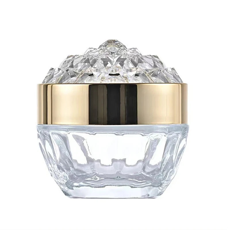 50g Diamond Lid Glass Cosmetic Jar | Cream & Lotion Cosmetic Storage Jar QXL Gold