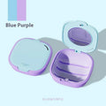 Retainer Case with Drain Basket & Mirror | Dental Storage Box Retainer Storage Case QXL Light purple