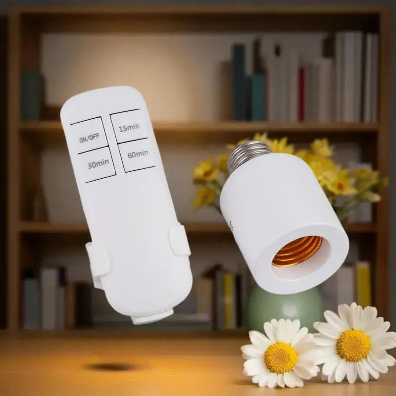 E27 Remote Control Lamp Holder with Timer Switch | 60W Remote Lamp Holder QXL