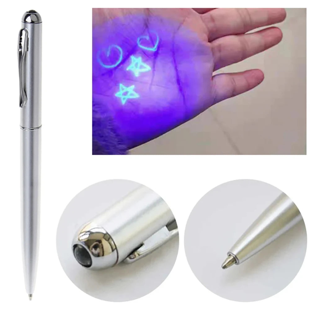 Invisible Ink Pen with UV Light – Secret Writing Ballpoint Invisible Ink Pen QXL Default Title