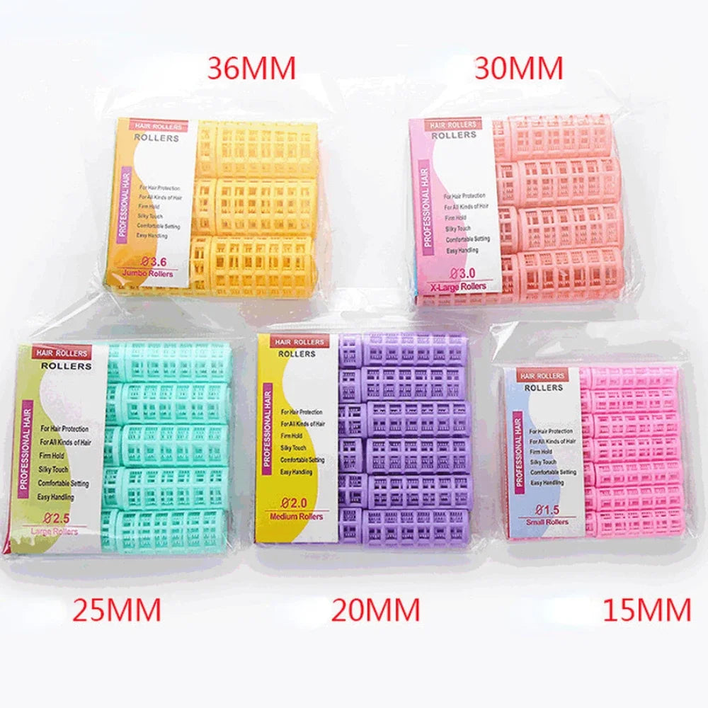 Heatless Hair Curler Rollers Set | 5 Sizes Perm Rods Heatless Hair Rollers QXL