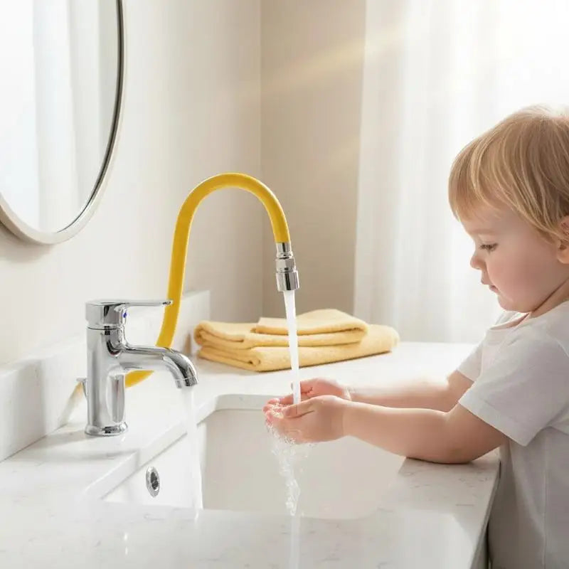 Flexible Stainless Steel Faucet Extender | Kitchen & Bathroom Faucet Extender Tube QXL
