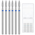6-Piece Diamond Nail Drill Bit Set | 3/32" Cuticle Remover Nail Drill Bit Set QXL SET3
