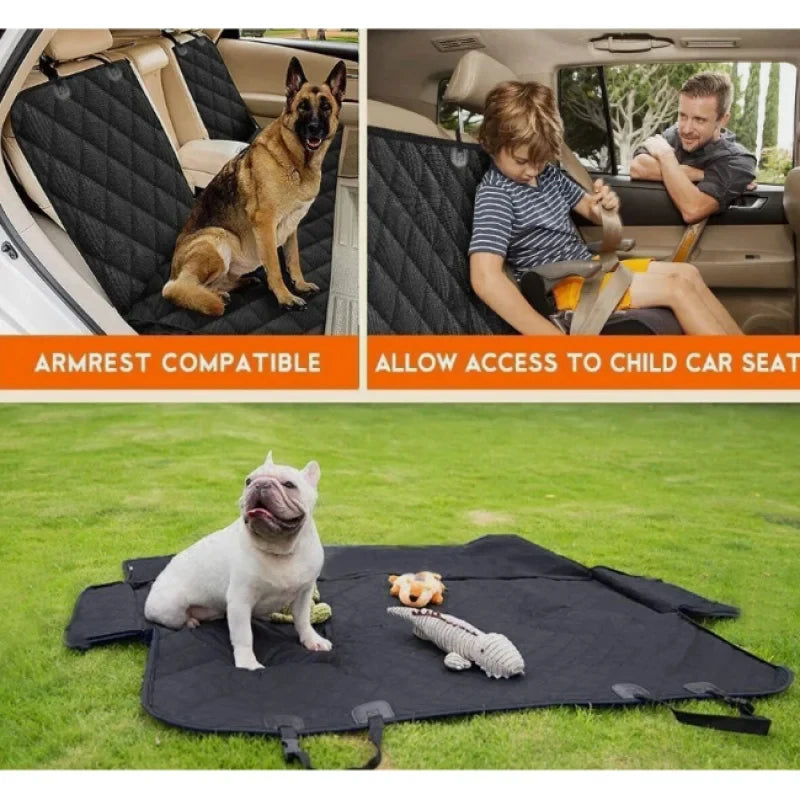 Waterproof Dog Car Seat Cover | Non-Slip Pet Hammock Protector Dog Car Seat Cover QXL