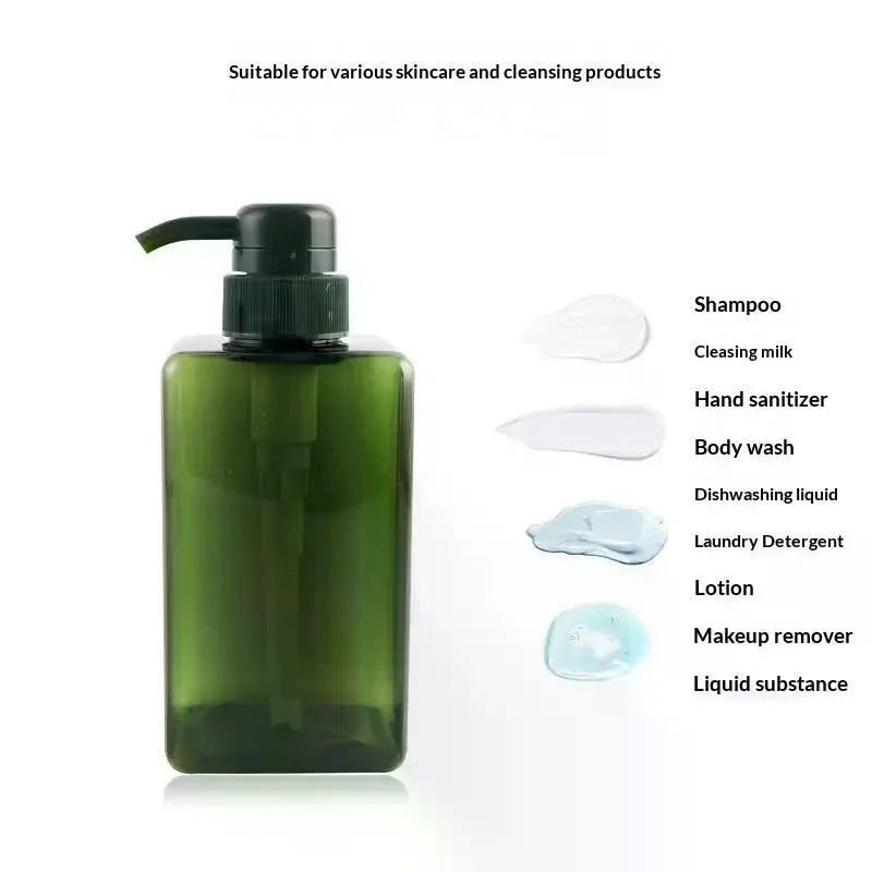 Square Refillable Soap Dispenser Pump Bottle 100–650ml Soap Pump Dispenser QXL