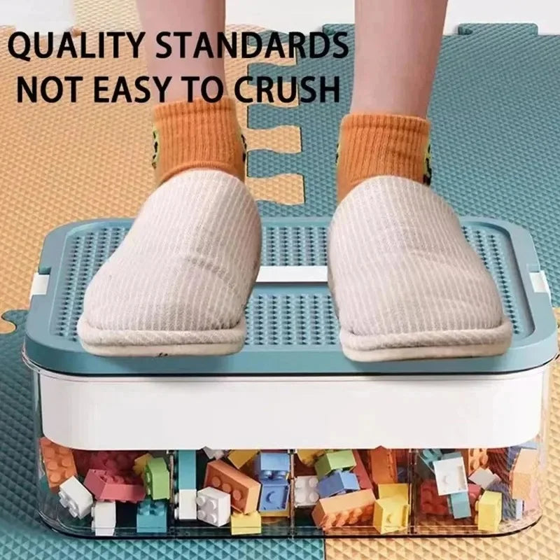 2-Layer Kids Building Block Storage Box & Toy Organizer Toy Storage Box QXL