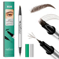 4D Double-Ended Liquid Eyebrow Pencil | Waterproof Micro-Fork Liquid Eyebrow Pencil QXL 2 brown