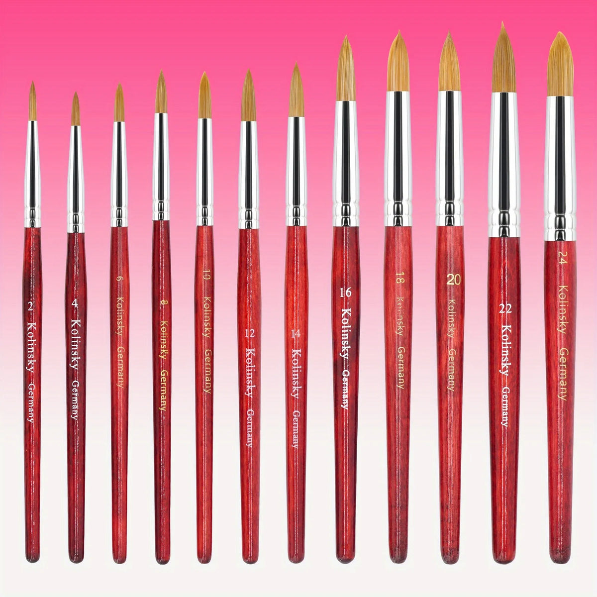 Nail Art Mink Brush | Wood Handle Gel Acrylic Painting Tool Nail Art Brush QXL