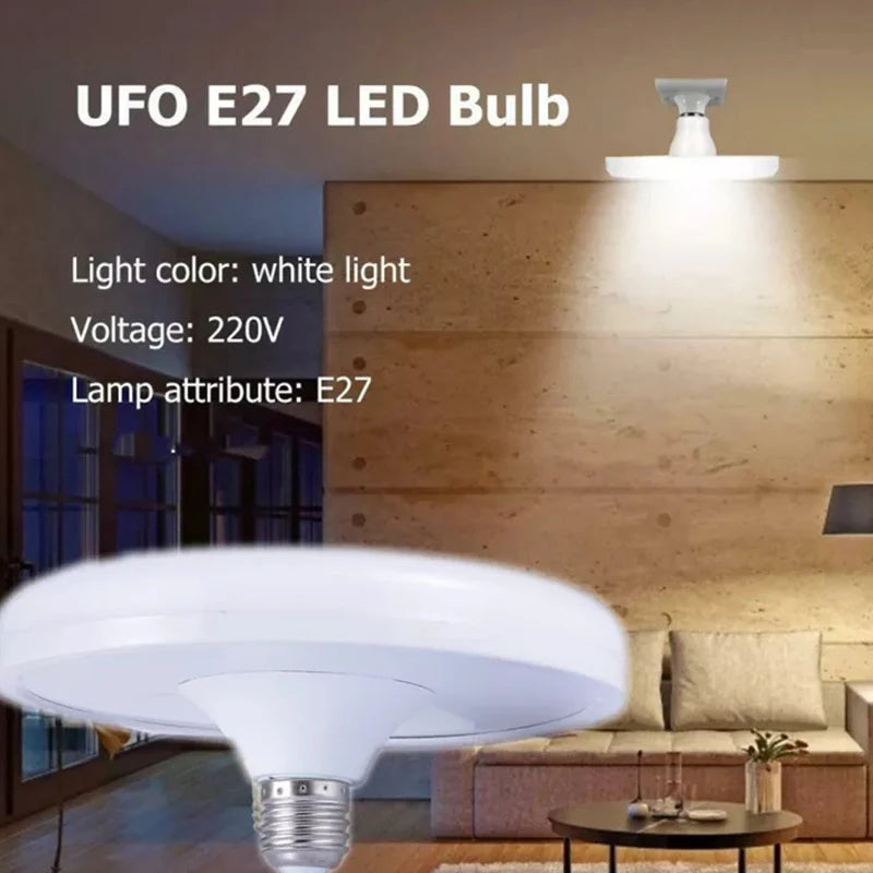 E27 LED Bulb 20W 220V UFO Super Bright White Indoor Light LED Light Bulb QXL