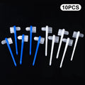 10-Pack Double-Sided Denture & Retainer Cleaning Brushes Denture Cleaning Brush QXL blue and white