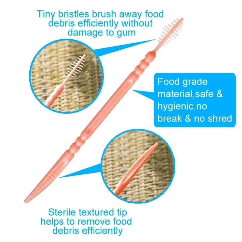 200-Pack Interdental Brushes & Dental Floss Toothpicks | vvocci Dental Floss Picks QXL
