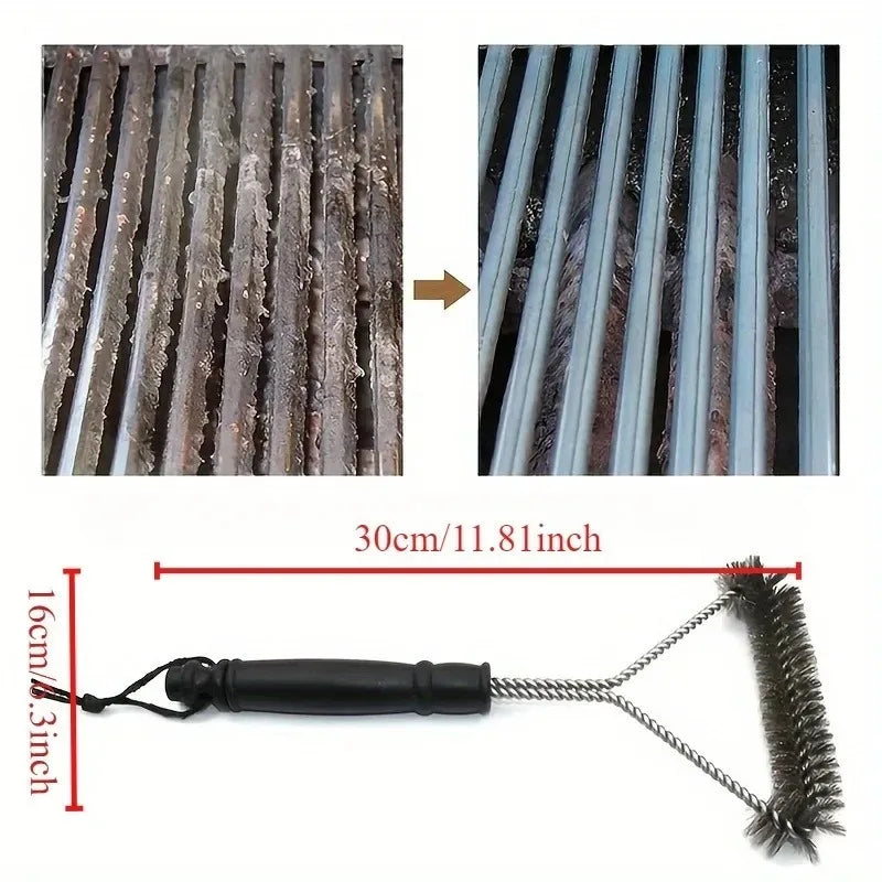BBQ Grill Mesh Cleaning Wire Brush | Non-Stick Scrubber 1-3 Pack BBQ Grill Cleaning Brush QXL