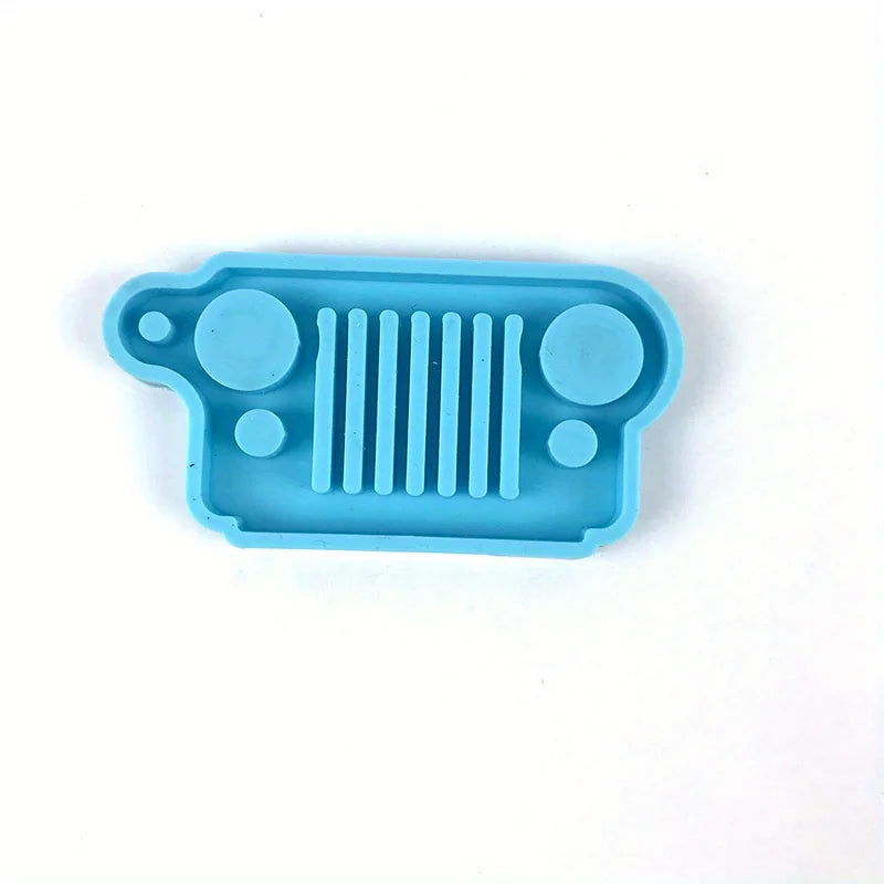 DIY Car Grill Keychain Silicone Resin Mold | Pendant Craft Silicone Resin Mold QXL Blue