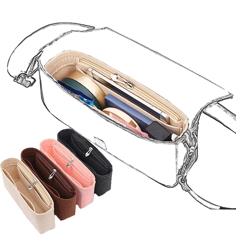 Felt Insert Bag Organizer | Multi-Pocket Handbag Liner Handbag Insert Organizer QXL