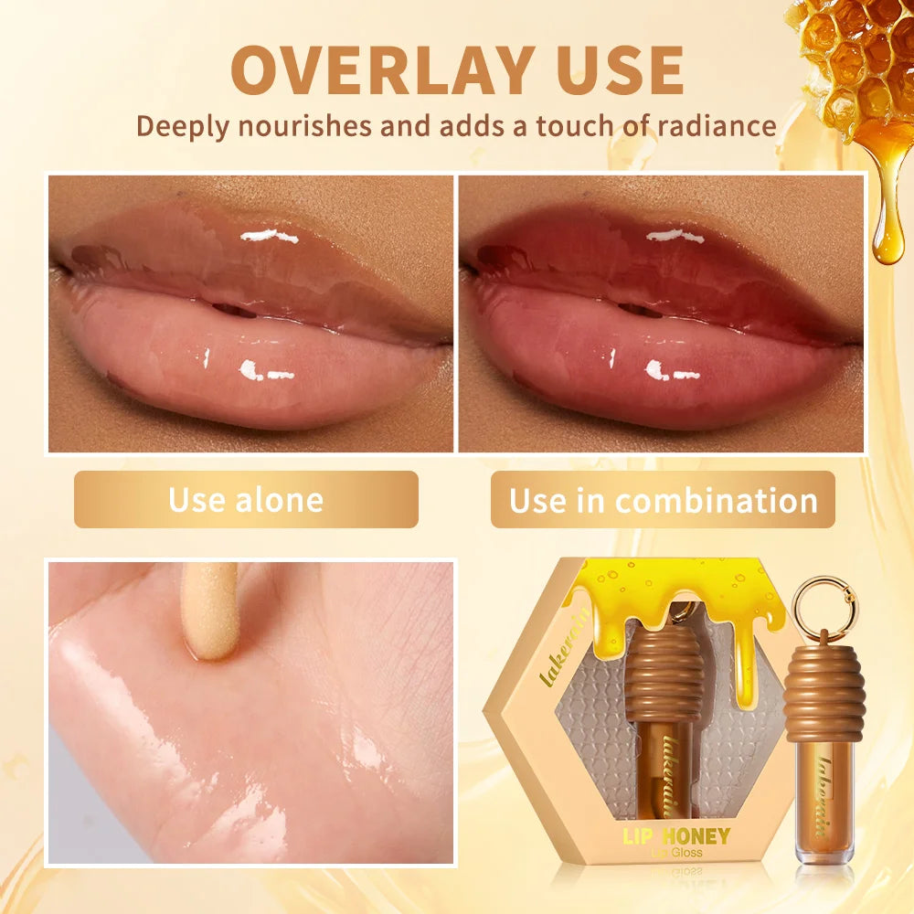 Lakerain 2-Pc Honey Chocolate Lip Gloss Set | Moisturizing Lip Gloss Set QXL