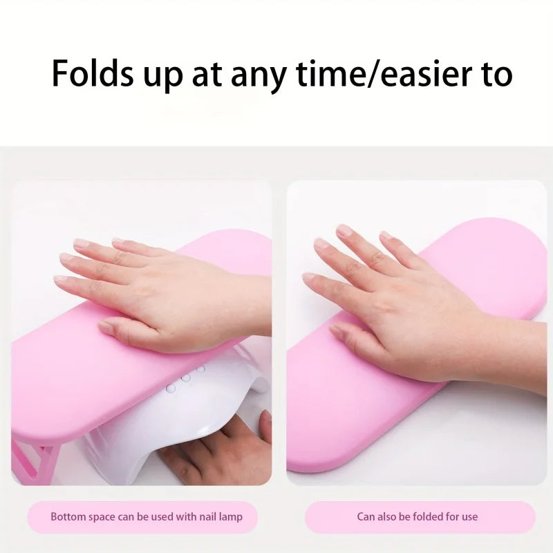 Foldable Nail Hand Rest Cushion | Manicure Arm Support Pillow Nail Arm Rest QXL