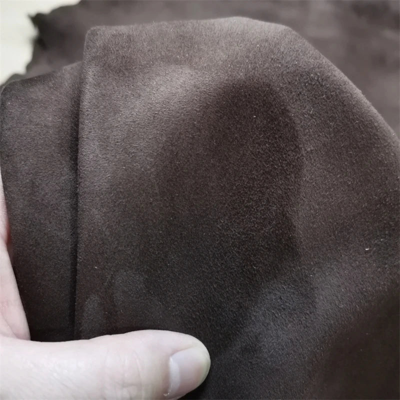 Brown Frosted Sheepskin Suede Leather 0.7/0.8mm | DIY Craft Suede Leather Fabric QXL