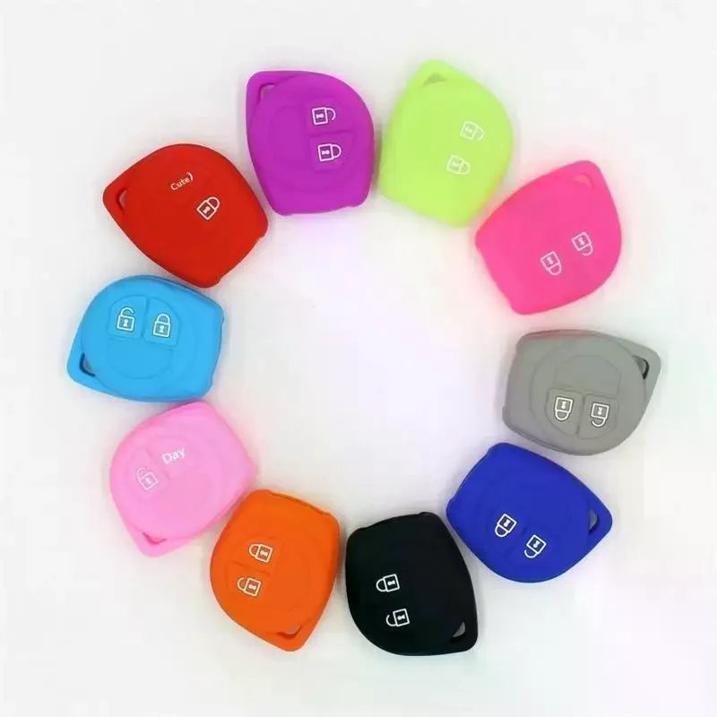 Silicone 2-Button Car Key FOB Cover for Suzuki Vitara Jimny SX4 Car Key FOB Cover QXL