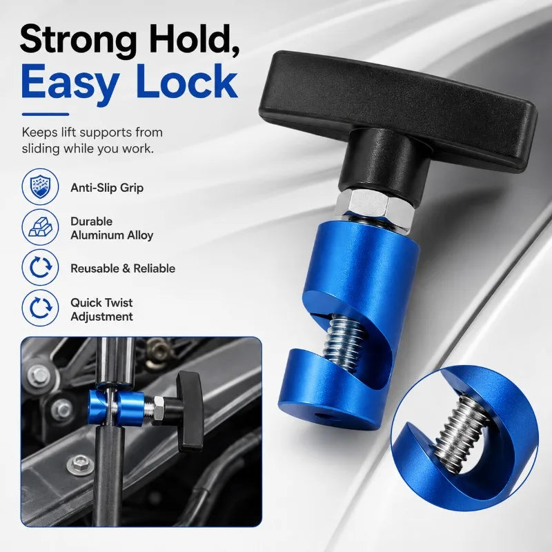 Car Hood Prop Strut Clamp | 0.40in Lift Support Retaining Clip Lift Support Clamp QXL