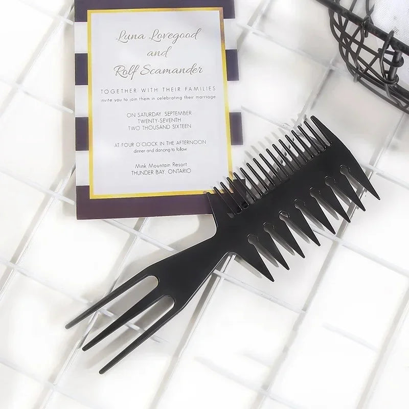 Double-Sided Fish Bone Hair Comb | Barber Dyeing Tool Hair Dyeing Comb QXL