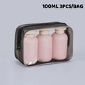 3-Pack Leakproof Travel Squeeze Bottles 100ml Refillable Set Travel Bottle Set QXL A4