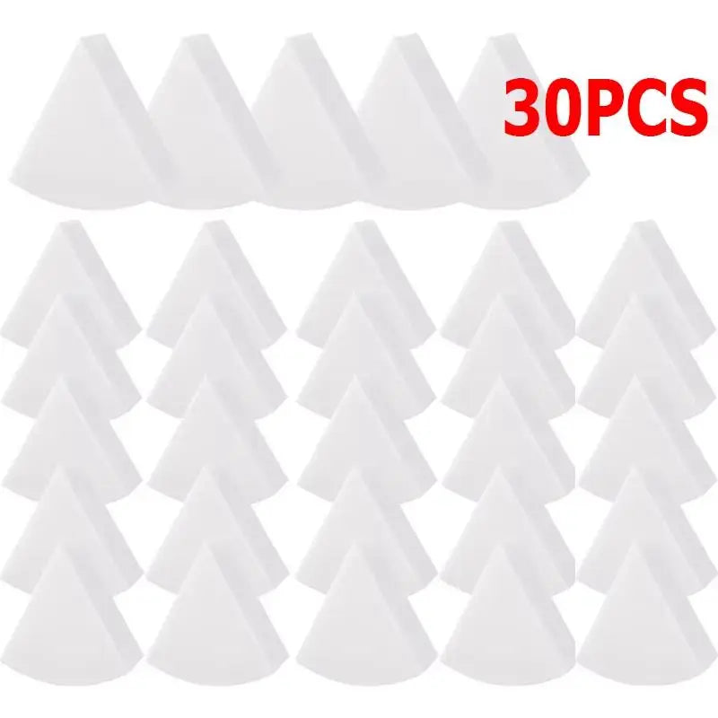 Triangle Fan Makeup Sponge | Wet & Dry Foundation Puff 1–30 Pack Makeup Sponge Puff QXL 30pcs